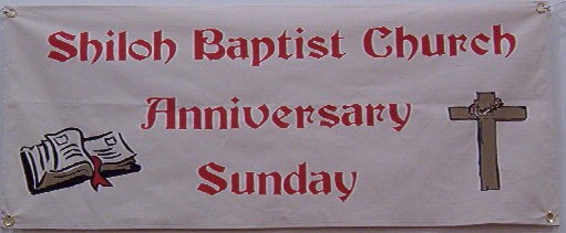 canvas anniversary Sunday banner